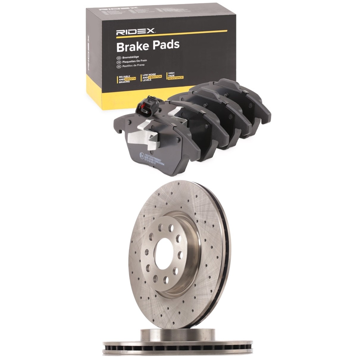 RIDEX 3405B3419: Stabdžių rinkinys, diskiniai stabdžiai priekinė ašis, Ø: 312mm, ventiliuojama