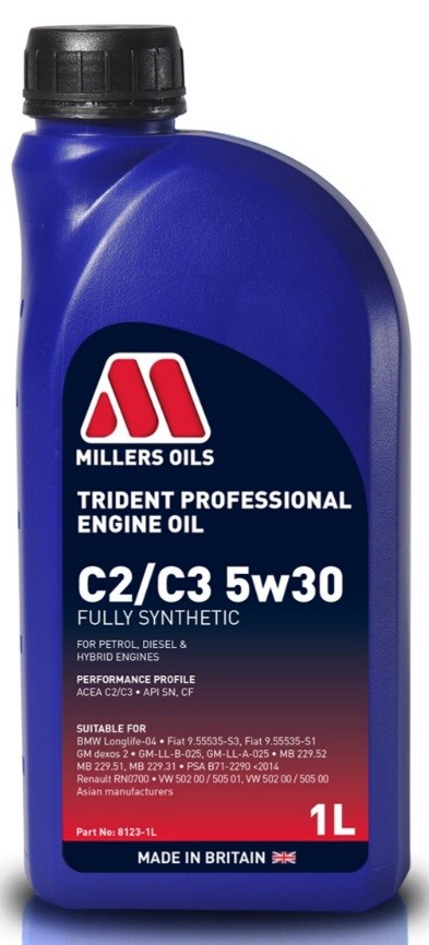 MILLERS OILS 8123-1: Variklio alyva 1l, 5W-30 Trident Professional, ECO