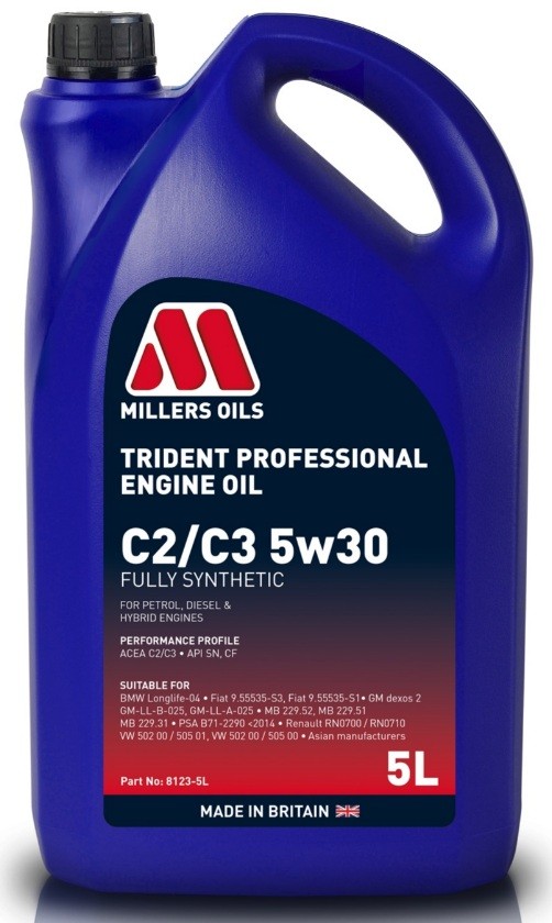MILLERS OILS 8123-5: Mootoriõli 5l, 5W-30 Trident Professional, ECO