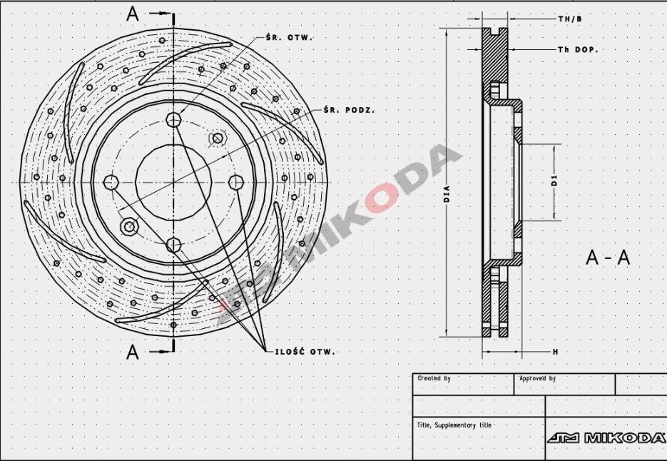 MIKODA 0333S: Piduriketas Ø: 240mm, piludega/augustatud, Ø: 240mm GT