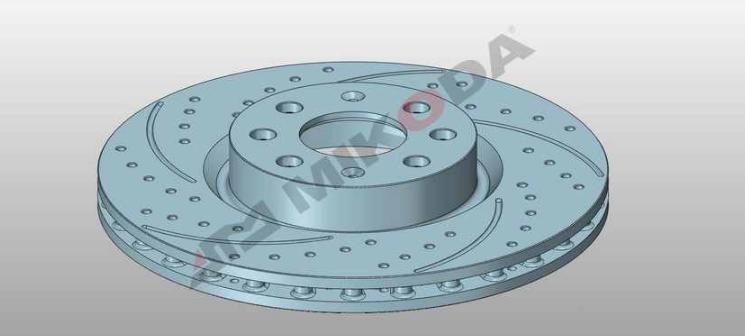 MIKODA 0353S: Bremseskive Ø: 284mm, slidset/perforeret, Ø: 284mm GT