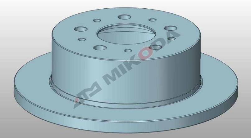 MIKODA 0369: Stabdžių diskas Ø: 280,0mm, visiškai, Ø: 280,0mm