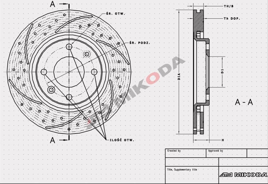 MIKODA 0373S: Piduriketas Ø: 300,0mm, piludega/augustatud, Ø: 300,0mm GT