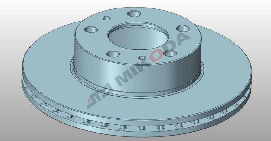 MIKODA 0374: Bremseskive Ø: 280,0mm, ventileret, Ø: 280,0mm