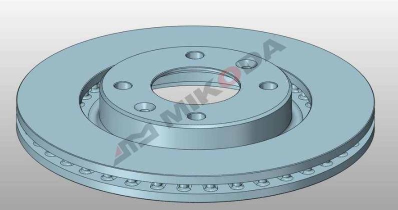 MIKODA 0544: Bremseskive Ø: 266mm, indvendigt ventileret, Ø: 266mm