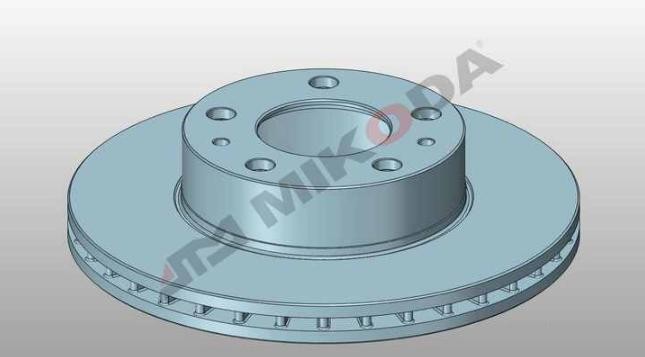 MIKODA 0563: Bremseskive Ø: 280,0mm, ventileret, Ø: 280,0mm