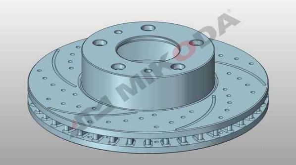MIKODA 0578S: Féktárcsa Ø: 280mm, réselt/lyuggatott, Ø: 280mm GT