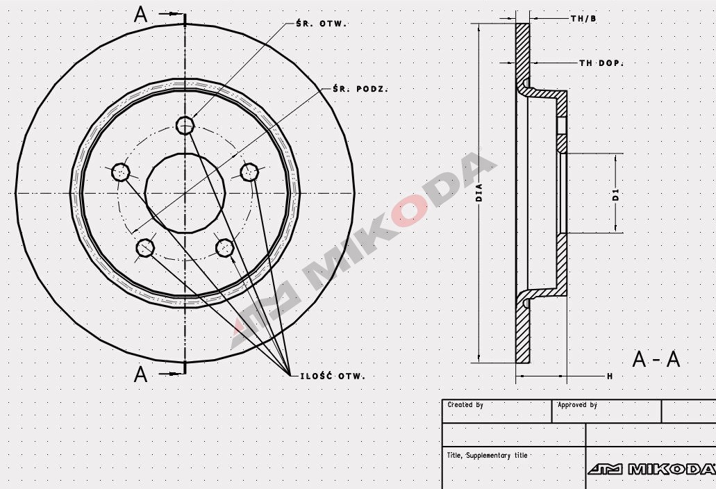 MIKODA 1434: Piduriketas Ø: 272mm, täis, Ø: 272mm