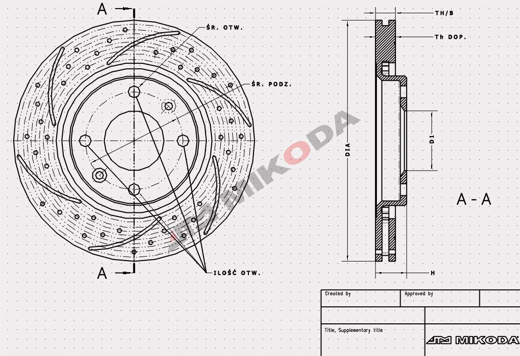 MIKODA 1604S: Δισκόπλακα Ø: 236,0mm, με εγκοπές/διάτρητο, Ø: 236,0mm GT