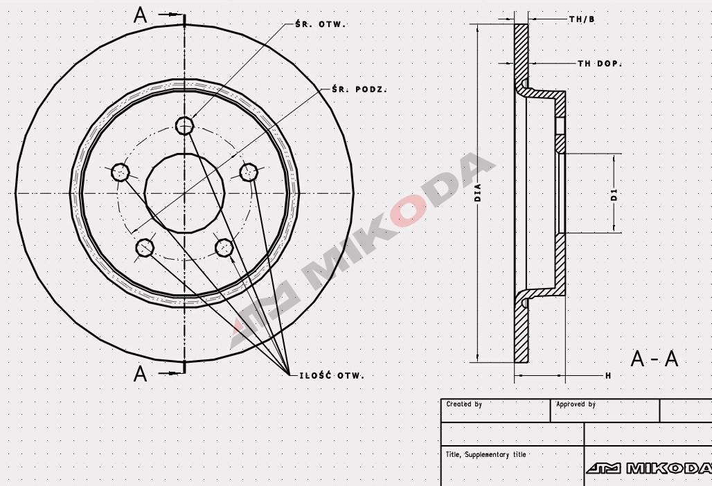 MIKODA 2530: Piduriketas Ø: 305mm, täis, Ø: 305mm