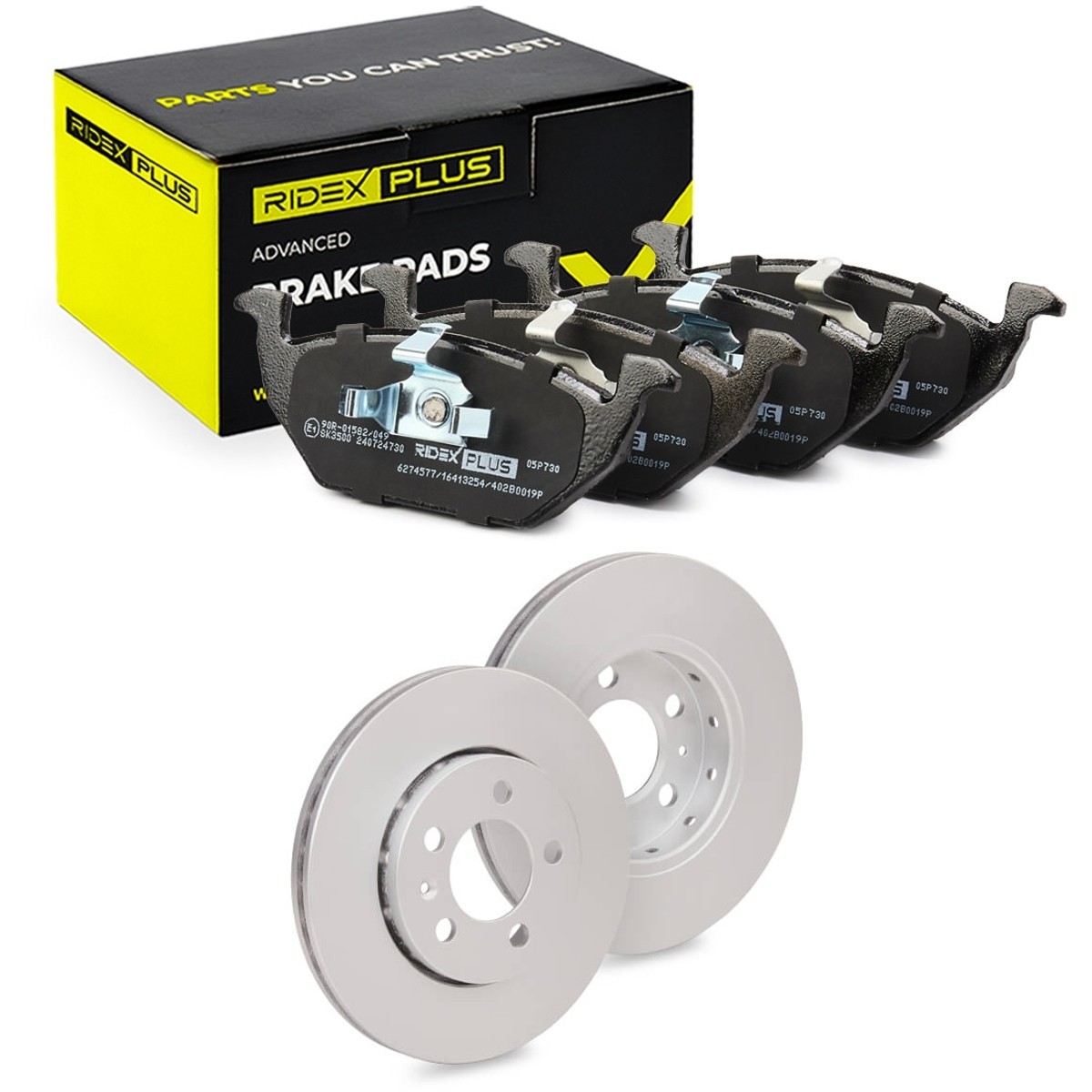 RIDEX PLUS 3405B0317P: Pidurikomplekt, ketaspidur Esisild, Ø: 256mm, õhutusega