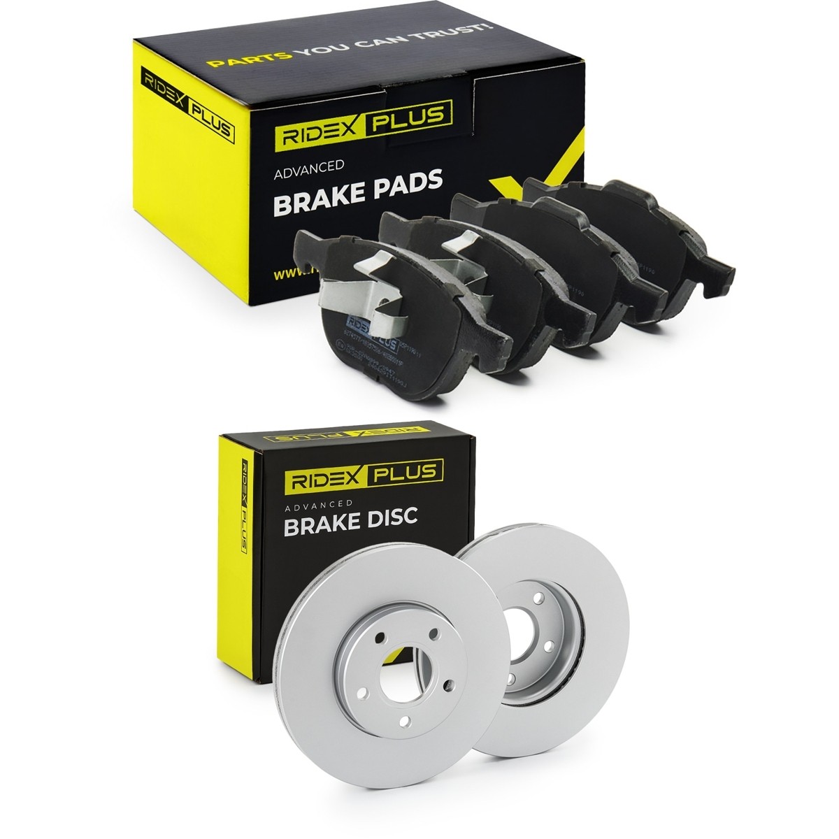RIDEX PLUS 3405B0015P: Pidurikomplekt, ketaspidur Esisild, Ø: 278mm, õhutusega