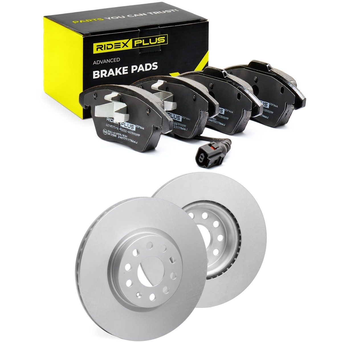 RIDEX PLUS 3405B0020P: Pidurikomplekt, ketaspidur Esisild, Ø: 312mm, õhutusega