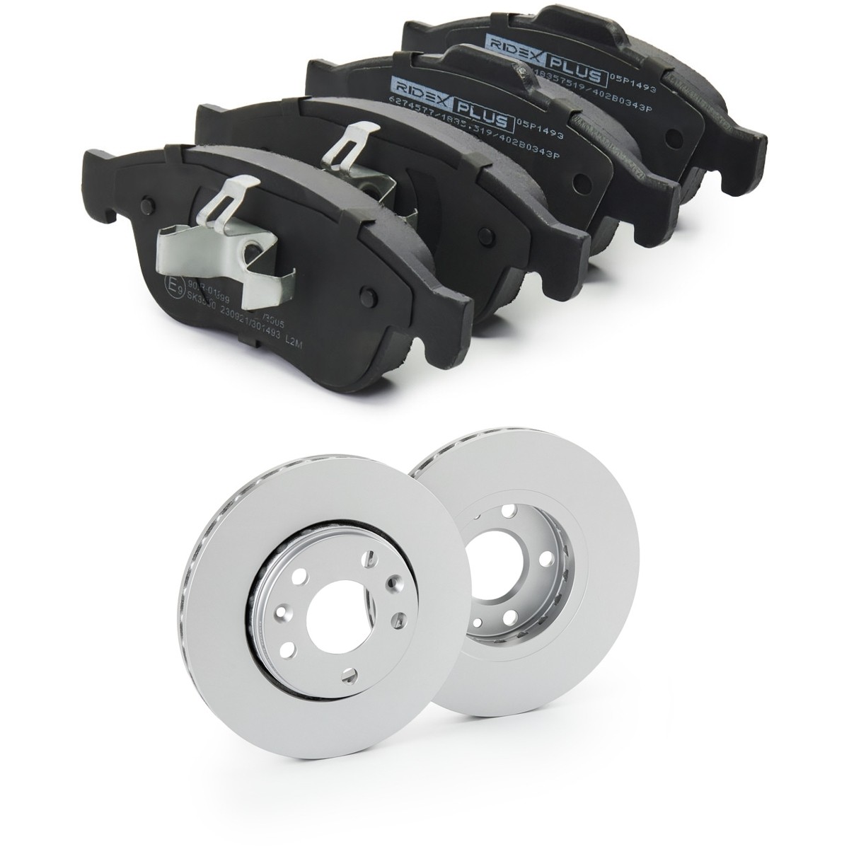 RIDEX PLUS 3405B0228P: Kit dischi e pastiglie Assale anteriore, Ø: 280mm, ventilato, con lamierino anticigolío