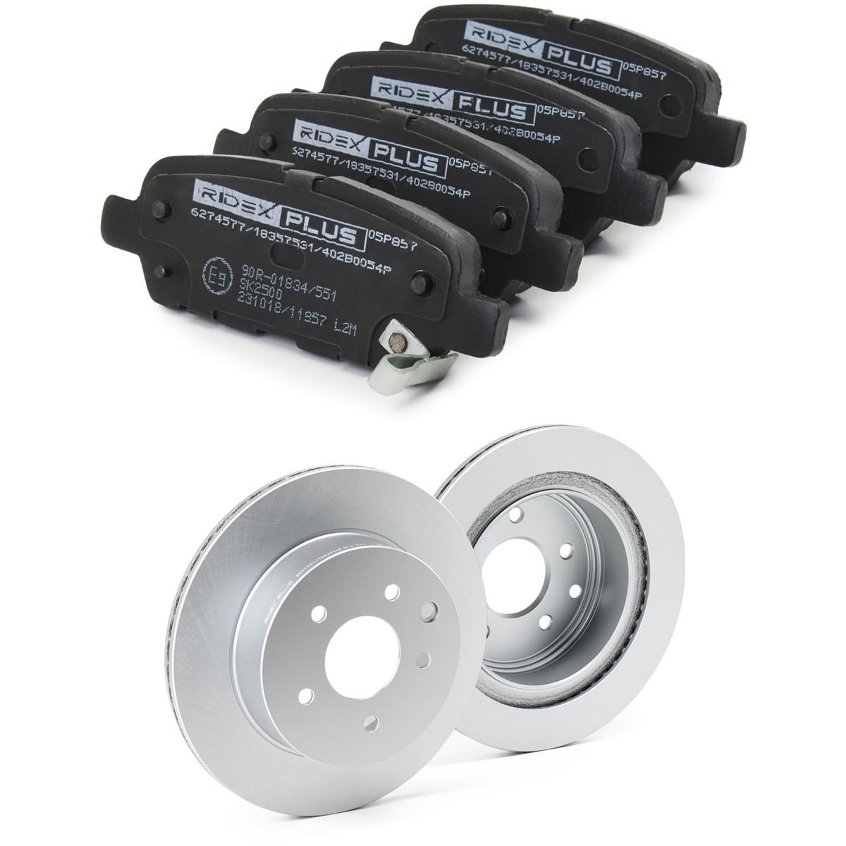 RIDEX PLUS 3405B0292P: Pidurikomplekt, ketaspidur Tagasild, Ø: 292mm, õhutusega