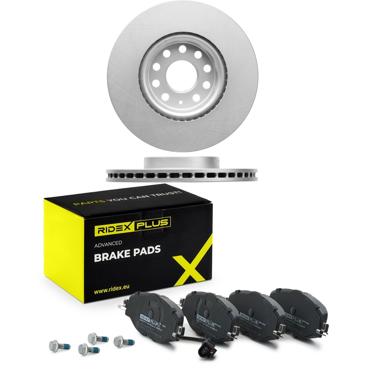 RIDEX PLUS 3405B0411P: Pidurikomplekt, ketaspidur Esisild, Ø: 312mm, õhutusega