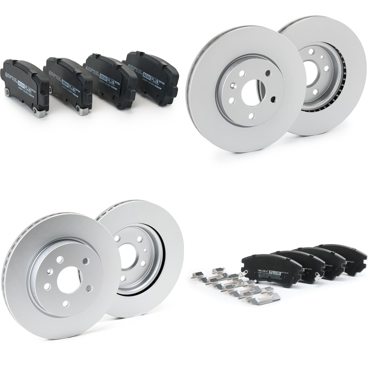 RIDEX PLUS 3405B1759P: Pidurikomplekt, ketaspidur Esisild, Tagasild, Ø: 320,8, 315mm, sisemine õhutus