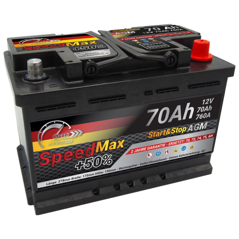 SPEED SPEEL370AGMMAX: Starterio akumuliatorius