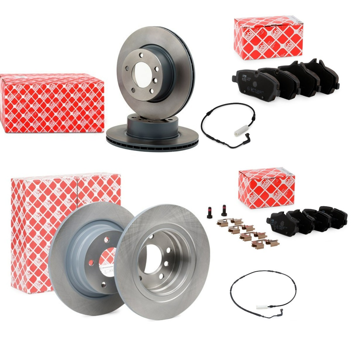 FEBI BILSTEIN FBL3405FR044: Pidurikomplekt, ketaspidur Esisild, Tagasild, Ø: 292, 296mm, sisemine õhutus, täis