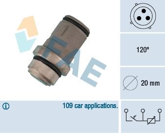 FAE 34220: Αισθητήρας, θερμοκρ. ψυκτικού υγρού 120°C