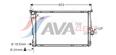 AVA COOLING SYSTEMS BWA2278: Kylare ** CLEVER FIT ** utan tätning, utan expansionsbehållare