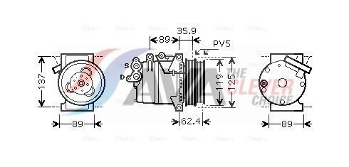 AVA COOLING SYSTEMS FDK433: Kliimakompressor