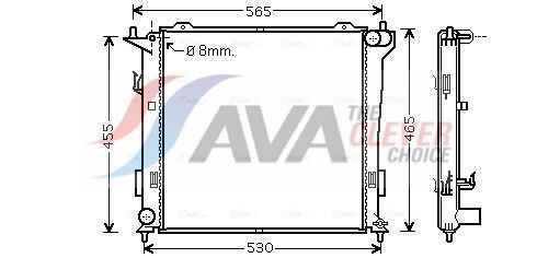 AVA COOLING SYSTEMS HY2181: Chladič, chlazení motoru s těsněním, bez víčka, bez vyrovnávací nádrže