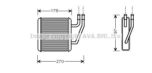AVA COOLING SYSTEMS VW6203: Топлообменник, отопление на вътрешното пространство