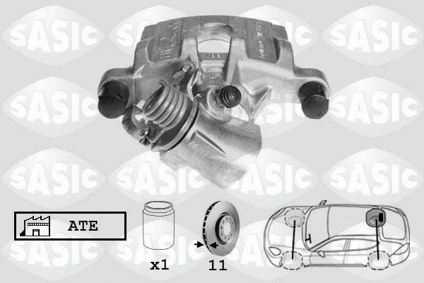 SASIC 6506129: Bremžu suports Aizm. tilts labajā pusē