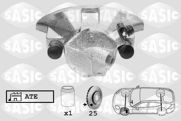 SASIC SCA6184: Bremžu suports Priekšējais tilts pa kreisi