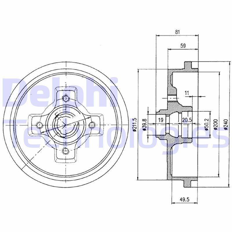 DELPHI BF310: Piduritrummel 240mm