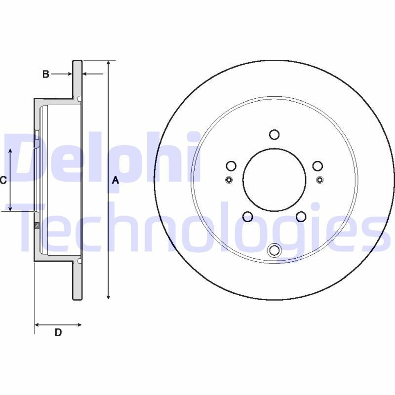 DELPHI BG4161: Piduriketas Ø: 302mm, täis, Ø: 302mm