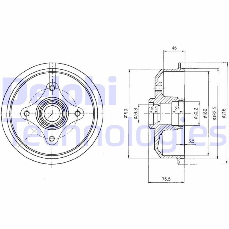 DELPHI BF109: Piduritrummel 216mm