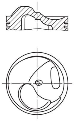 MAHLE ORIGINAL 061 27 00: Piston cu inel piston, cu segment piston