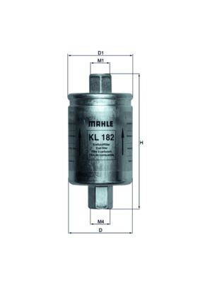 MAHLE ORIGINAL KL 182: Degvielas filtrs