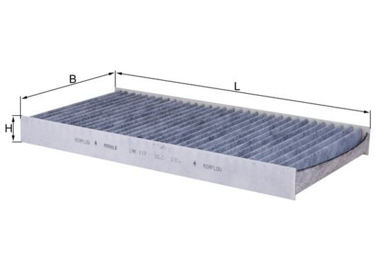 MAHLE ORIGINAL LAK 117: Filtrs, Salona telpas gaiss Aktivētās ogles filtrs