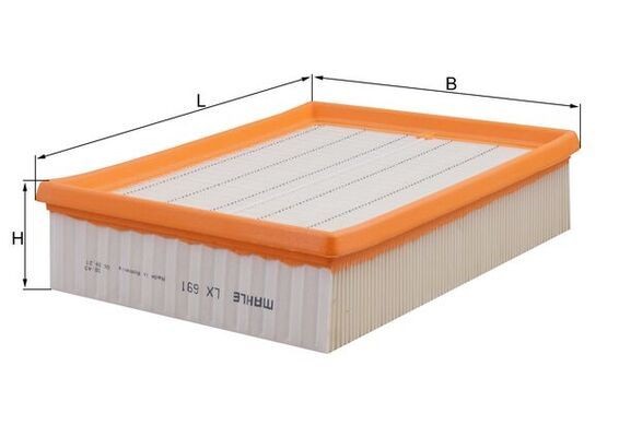 MAHLE ORIGINAL LX 691: Oro filtras
