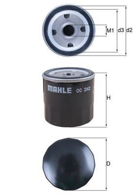 MAHLE ORIGINAL OC 242 Ölfilter
