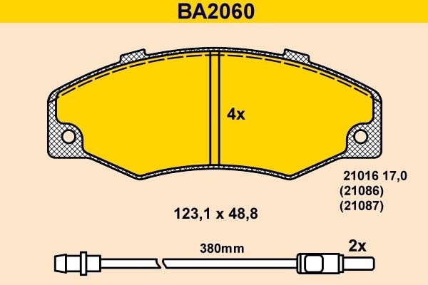 Barum BA2060: Piduriklotsid