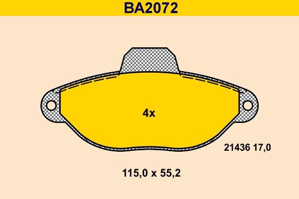 Barum BA2072: Bremseklodser