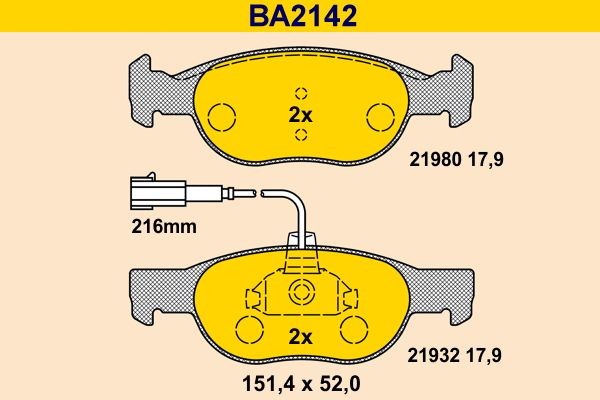 Barum BA2142: Bremseklodser