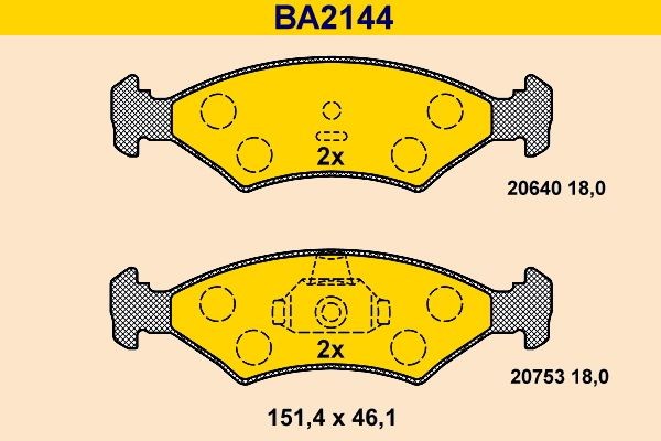Barum BA2144: Piduriklotsid