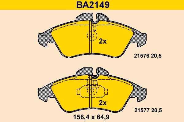 Barum BA2149: Piduriklotsid