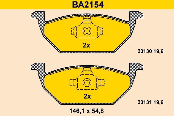 Barum BA2154: Bromsbelägg