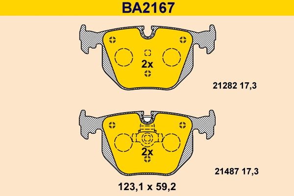 Barum BA2167: Juego de pastillas de freno