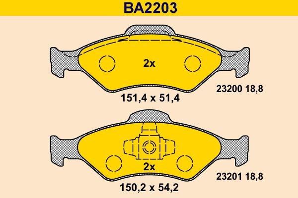 Barum BA2203: Piduriklotsid