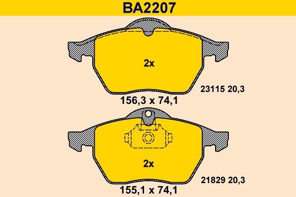 Barum BA2207: Piduriklotsid