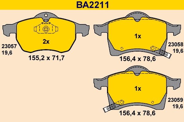 Barum BA2211: Piduriklotsid