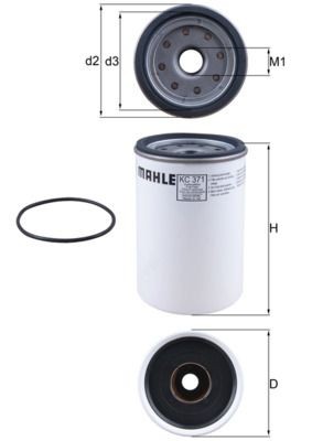 MAHLE ORIGINAL KC 371D: Kuro filtras