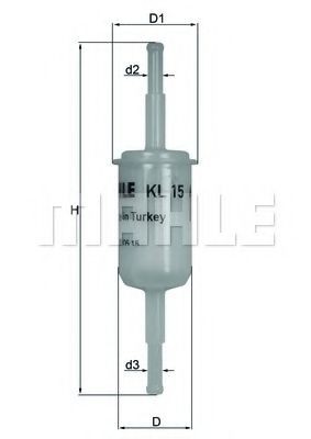 MAHLE ORIGINAL KL 15: Brændstof-filter